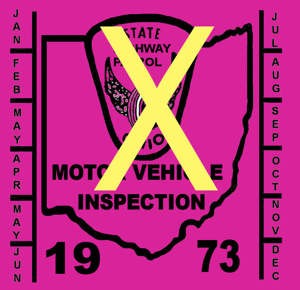 (image for) 1973 Ohio INSPECTION Sticker